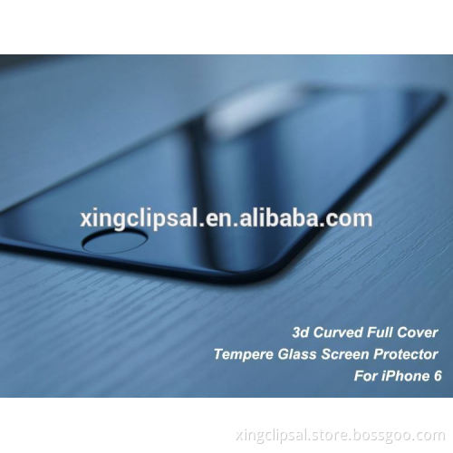 Self-adhesive edge to edge otao 3d curved tempered glass screen protector for iphone 6